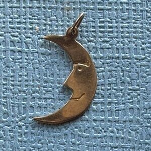 Rare 14k Gold Crescent Moon Pendant